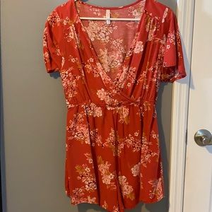 Floral Target Romper